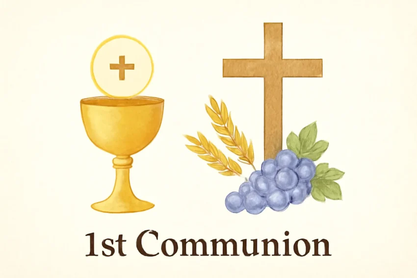 1st communion invitation card