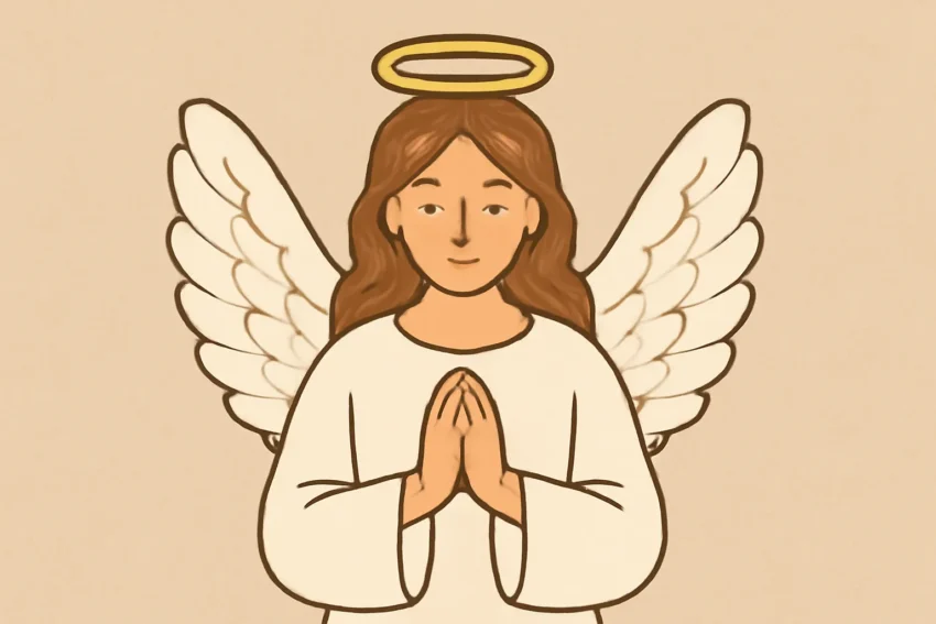 angel with wings and halo