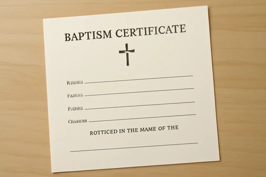 baptism certificates