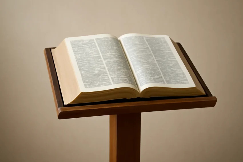 bible and stand