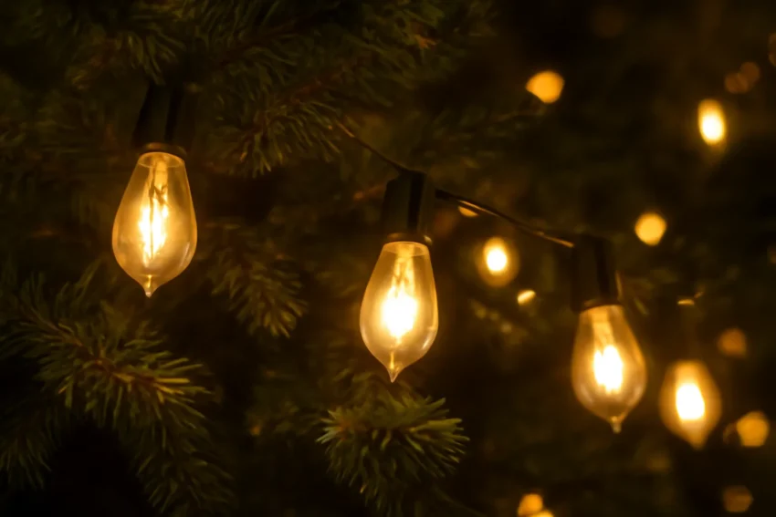 christmas tree lights old fashioned