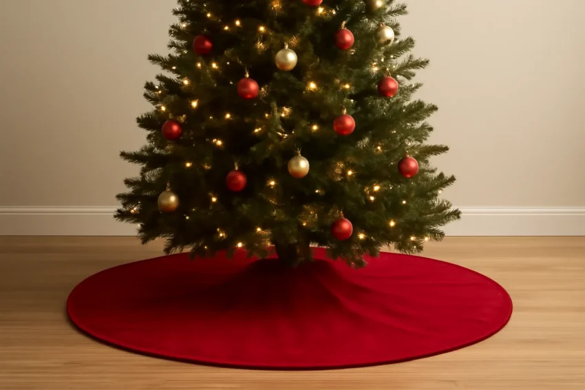 christmas tree red skirt