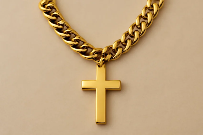 chunky cross necklace