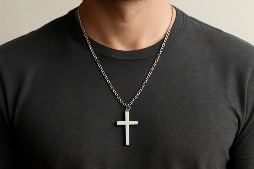 cross necklace for a man