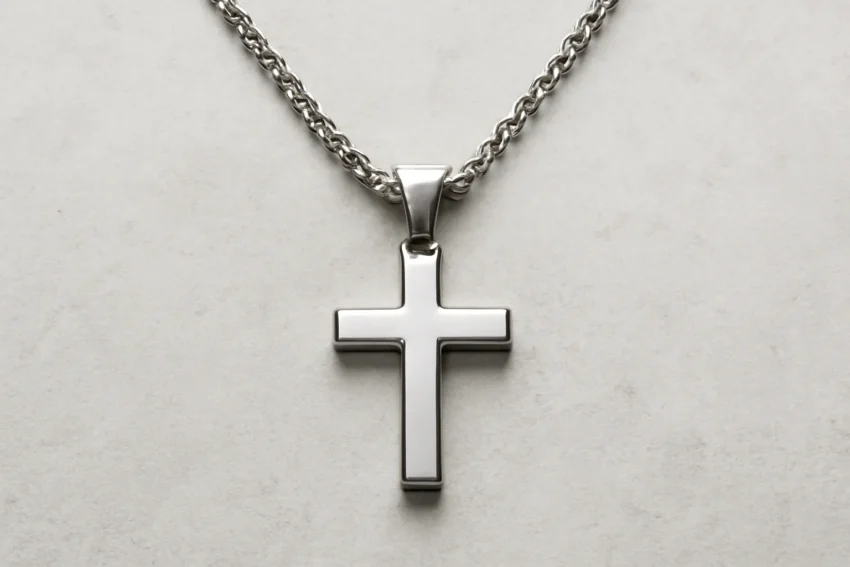 cross stainless steel necklace